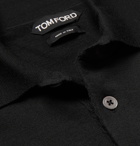 TOM FORD - Slim-Fit Wool Polo Shirt - Black