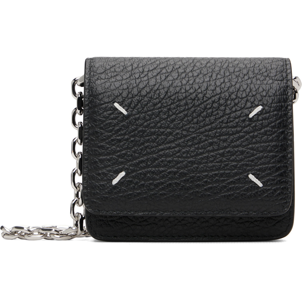 Maison Margiela Black Four Stitches Chain Wallet