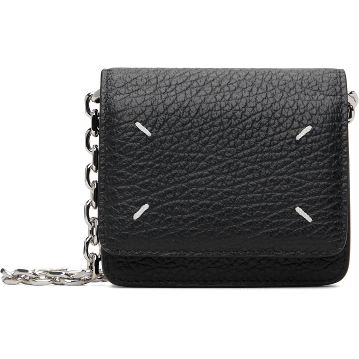 Photo: Maison Margiela Black Four Stitches Chain Wallet