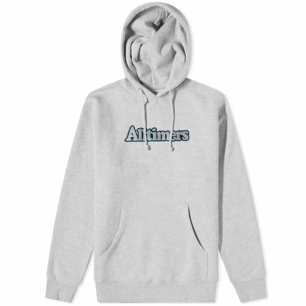 Alltimers Men's Broadway Embroidered Logo Hoody in Heather Grey