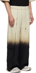 Feng Chen Wang Beige & Black Gradient Sweatpants