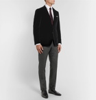 Canali - Grey Kei Slim-Fit Tapered Wool-Flannel Suit Trousers - Men - Gray
