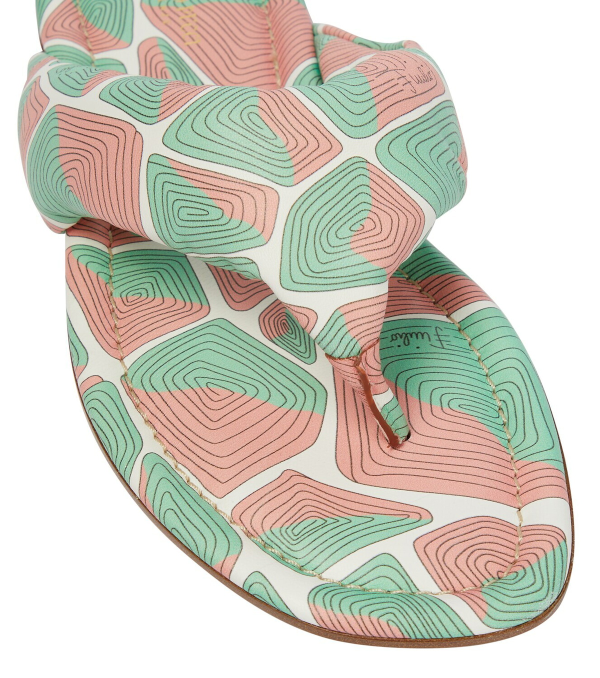Pucci Printed leather thong sandals