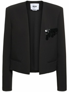 MSGM Double Crepe Cady Jacket with sequins