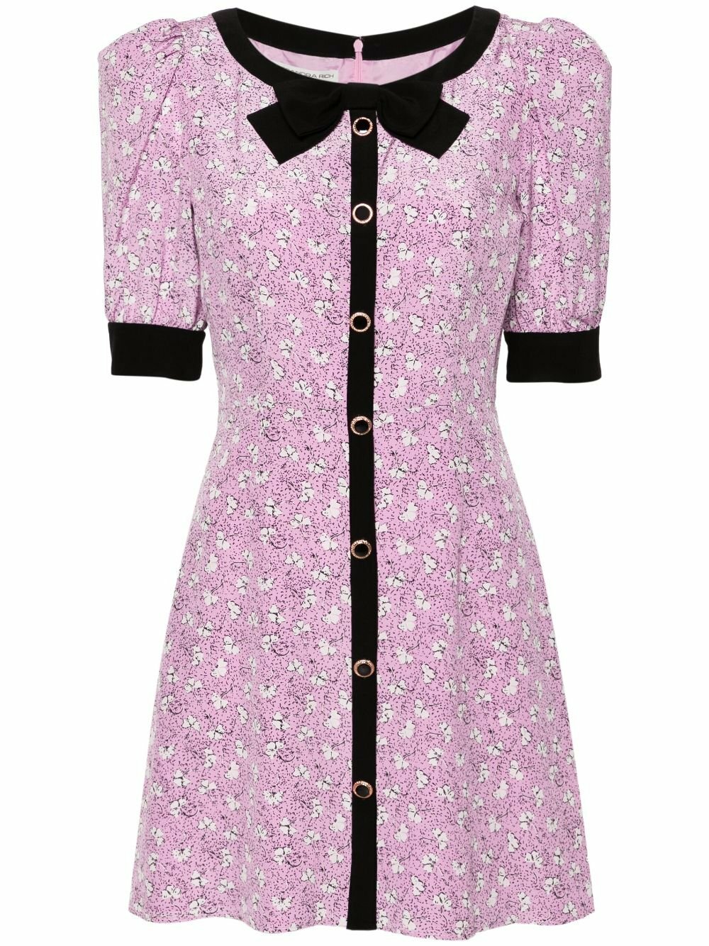strapless open back dress Alessandra Rich Long-Sleeve Highneck Polka-Dot Dress – Runway Catalog