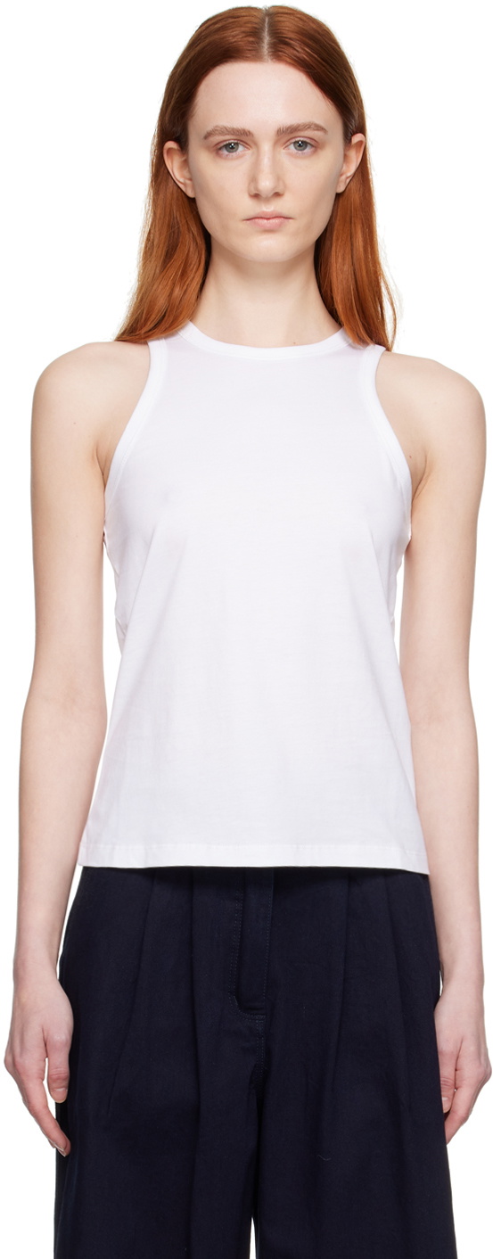 Mark Kenly Domino Tan White Lea Tank Top