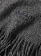 Mulberry - Logo-Embroidered Merino Wool Scarf