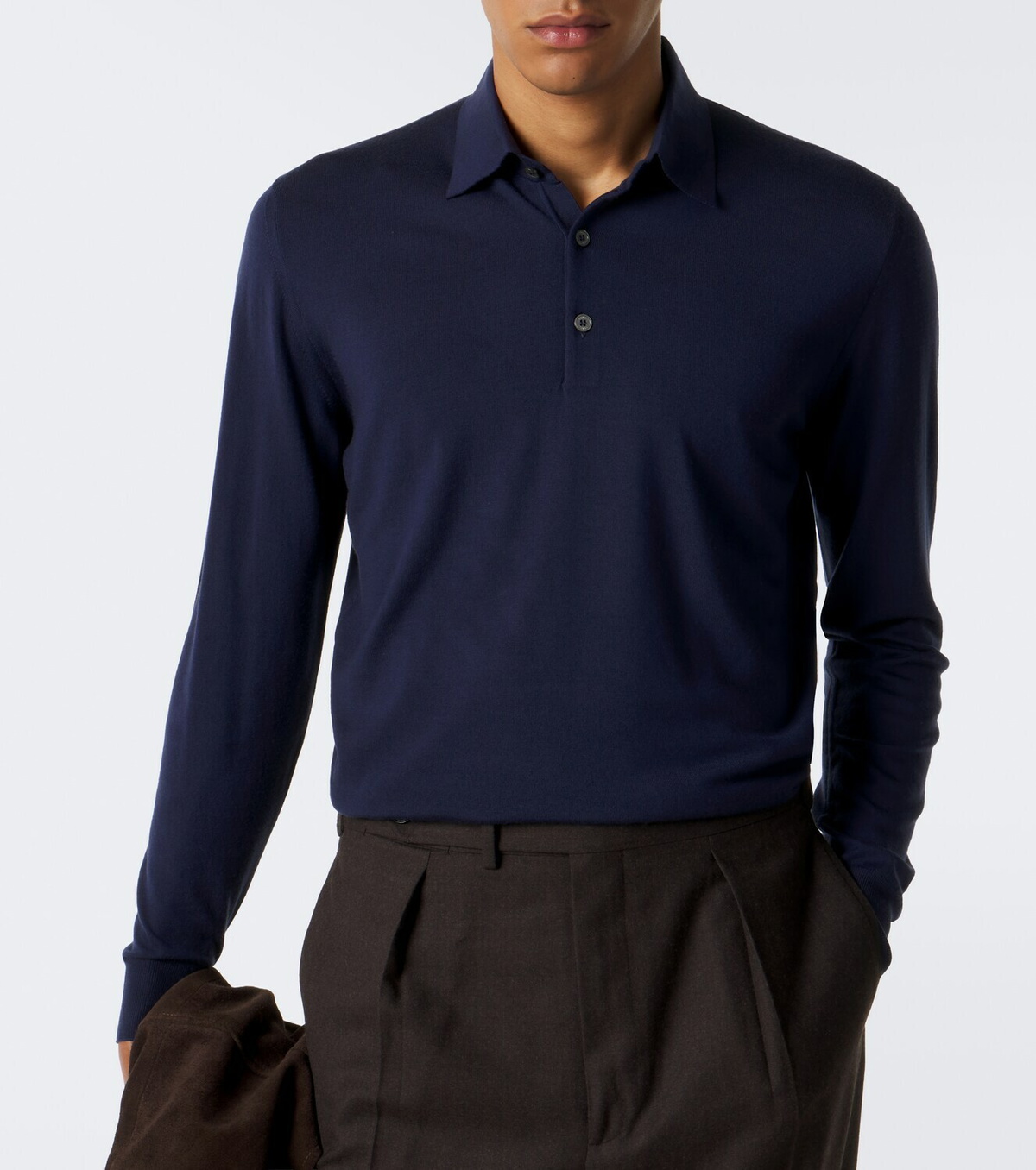 Fedeli Wool polo sweater