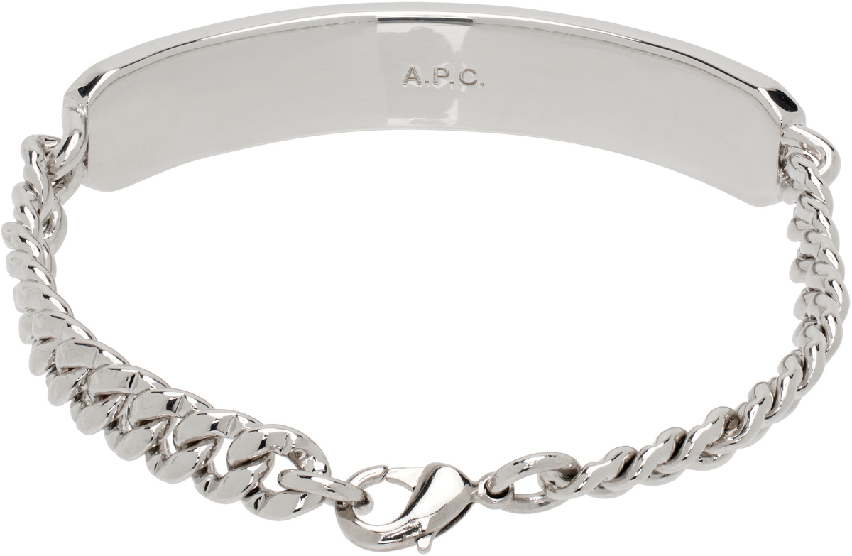 A.P.C. Silver Darwin Curb Chain Bracelet