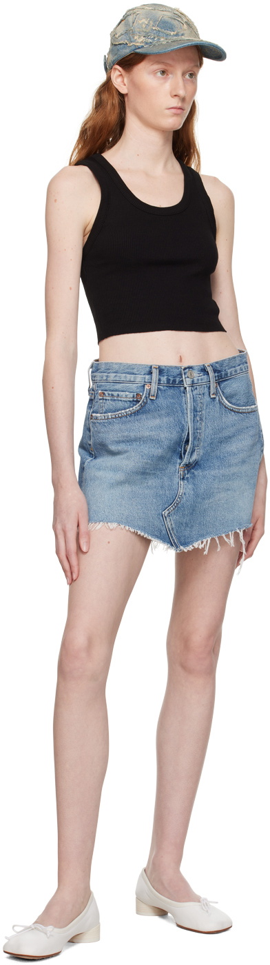AGOLDE Blue Parker Denim Miniskirt