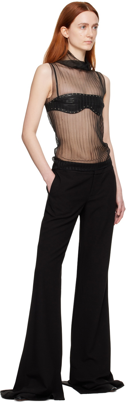 JUNEYEN Black Flared Trousers