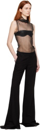 JUNEYEN Black Flared Trousers