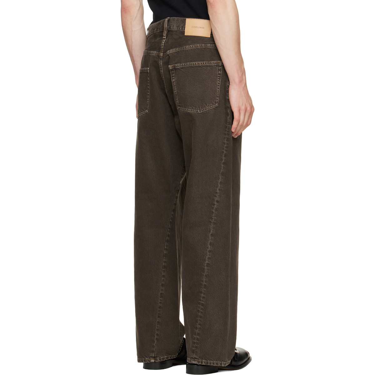 Sunflower Brown Wide Twist Jeans