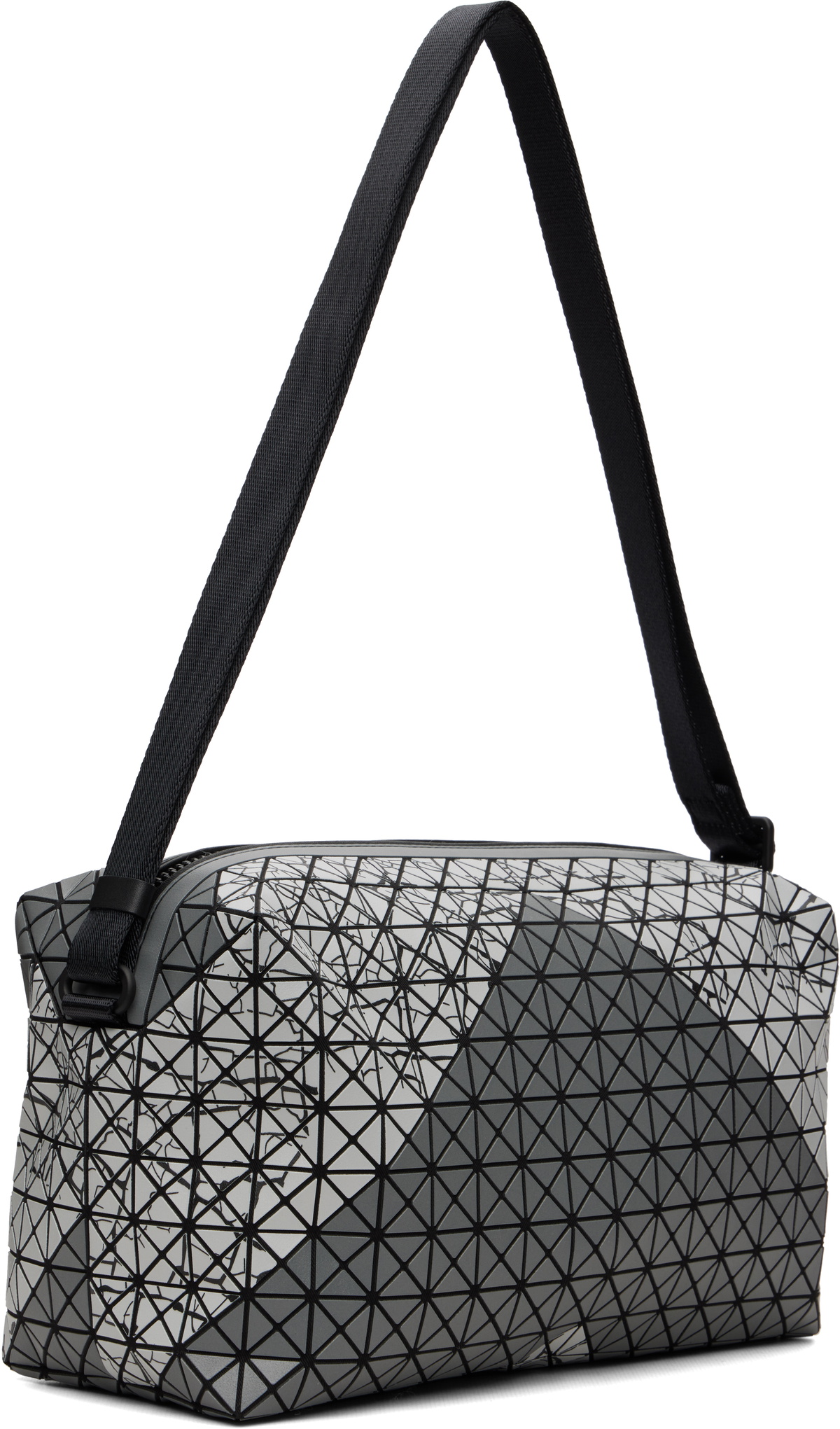 BAO BAO ISSEY MIYAKE Gray Autobahn Saddle Bag