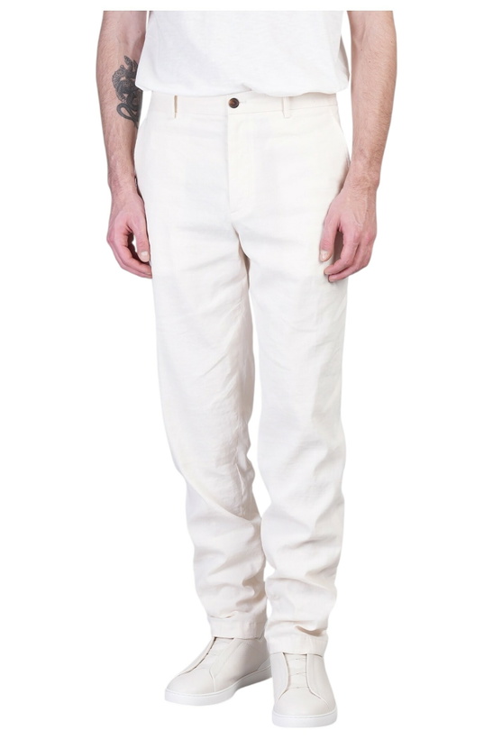 Photo: Theory Pants In Beige Linen