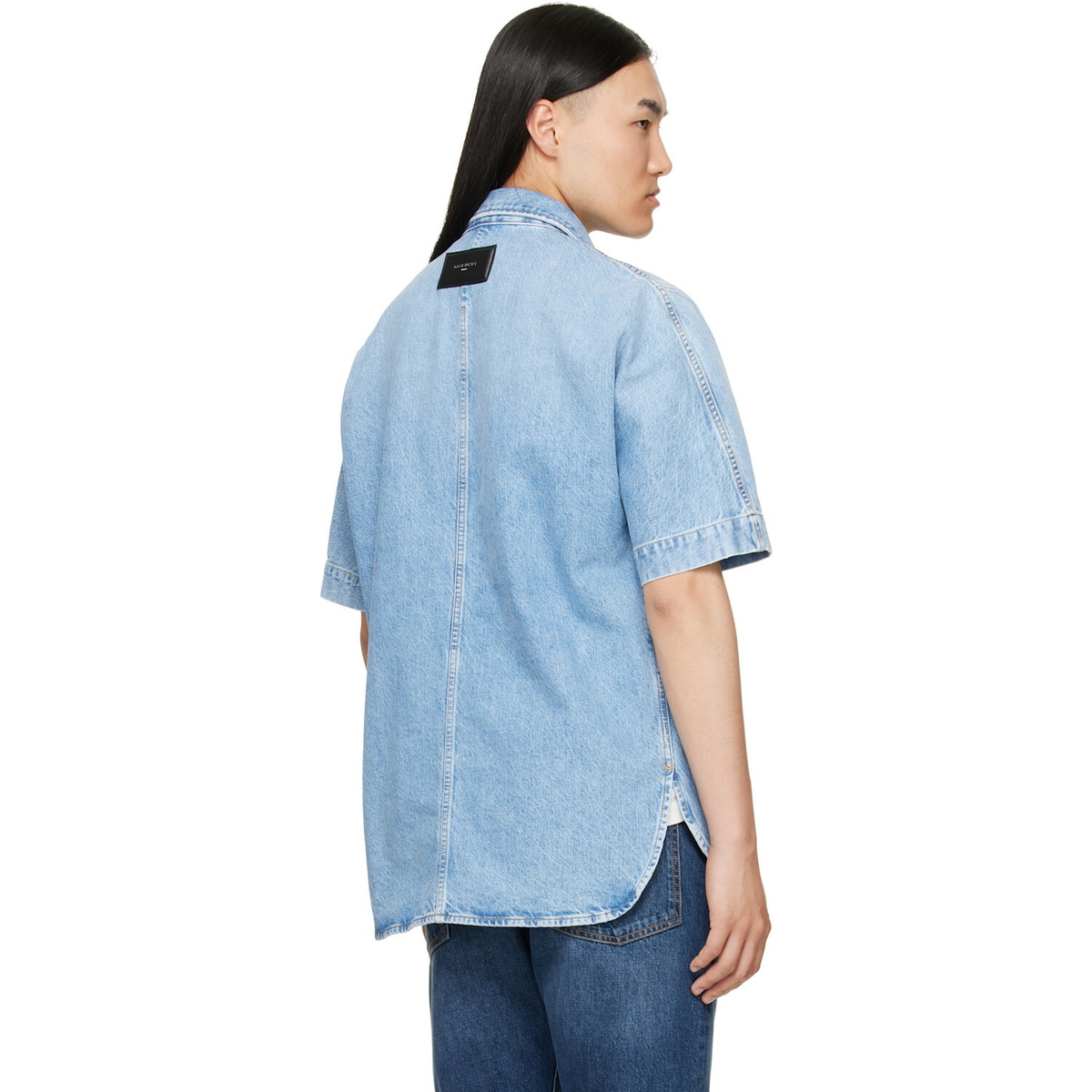 Givenchy Blue Couture Seam Denim Shirt