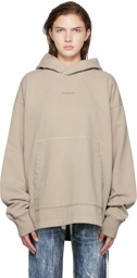 Acne Studios Beige Flocked Hoodie