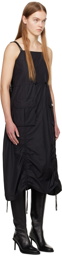 Juun.J Black Drawstring Midi Dress