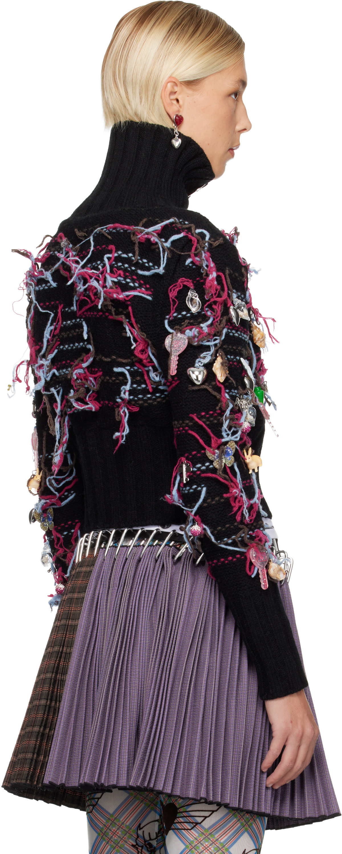Chopova Lowena Black Washed Up Cardigan