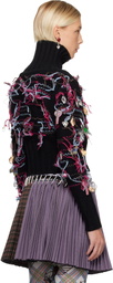 Chopova Lowena Black Washed Up Cardigan