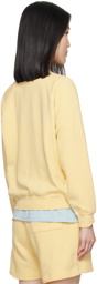 Sporty & Rich Yellow Serif Logo Sweatshirt