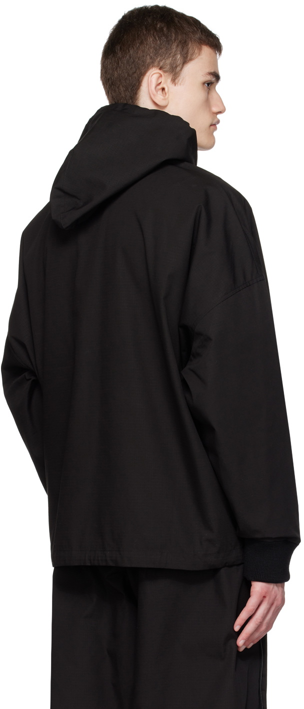 3MAN Black Drawstring Hoodie