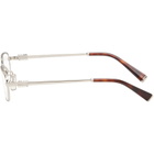 Miu Miu Eyewear Silver Rectangular Glasses