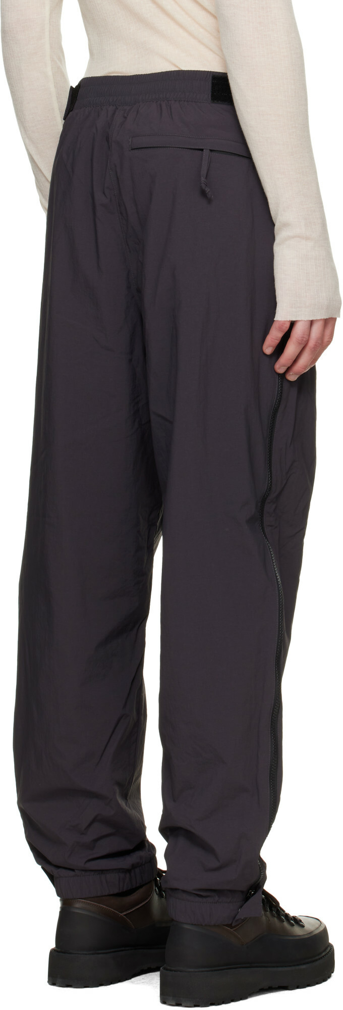 The North Face Gray TNF Red Box Full-Zip Sweatpants