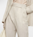 Toteme - Straight wool and linen pants