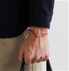 Le Gramme - Sterling Silver and Cord Bracelet - Red