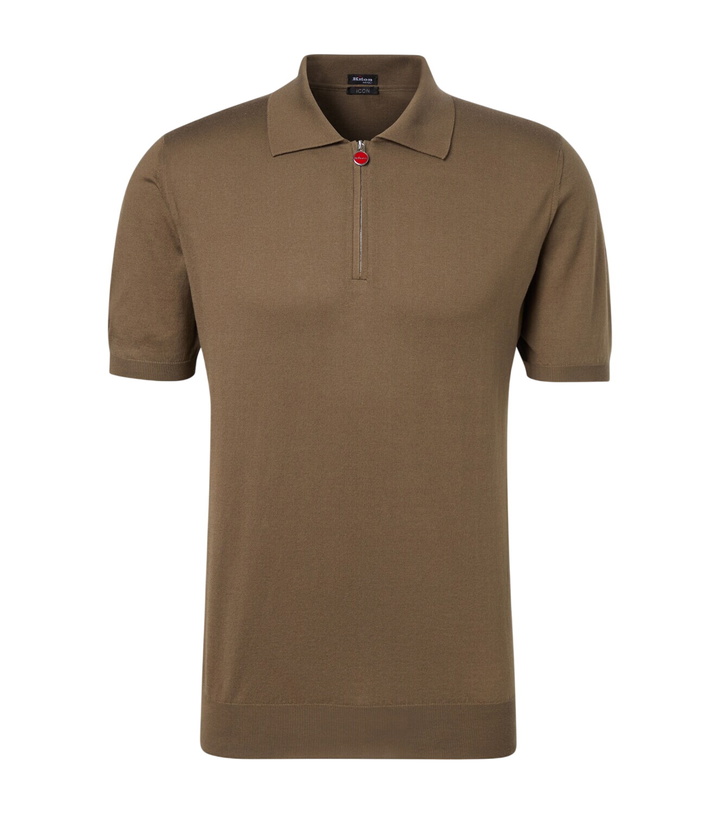 Photo: Kiton Cotton half-zip polo shirt