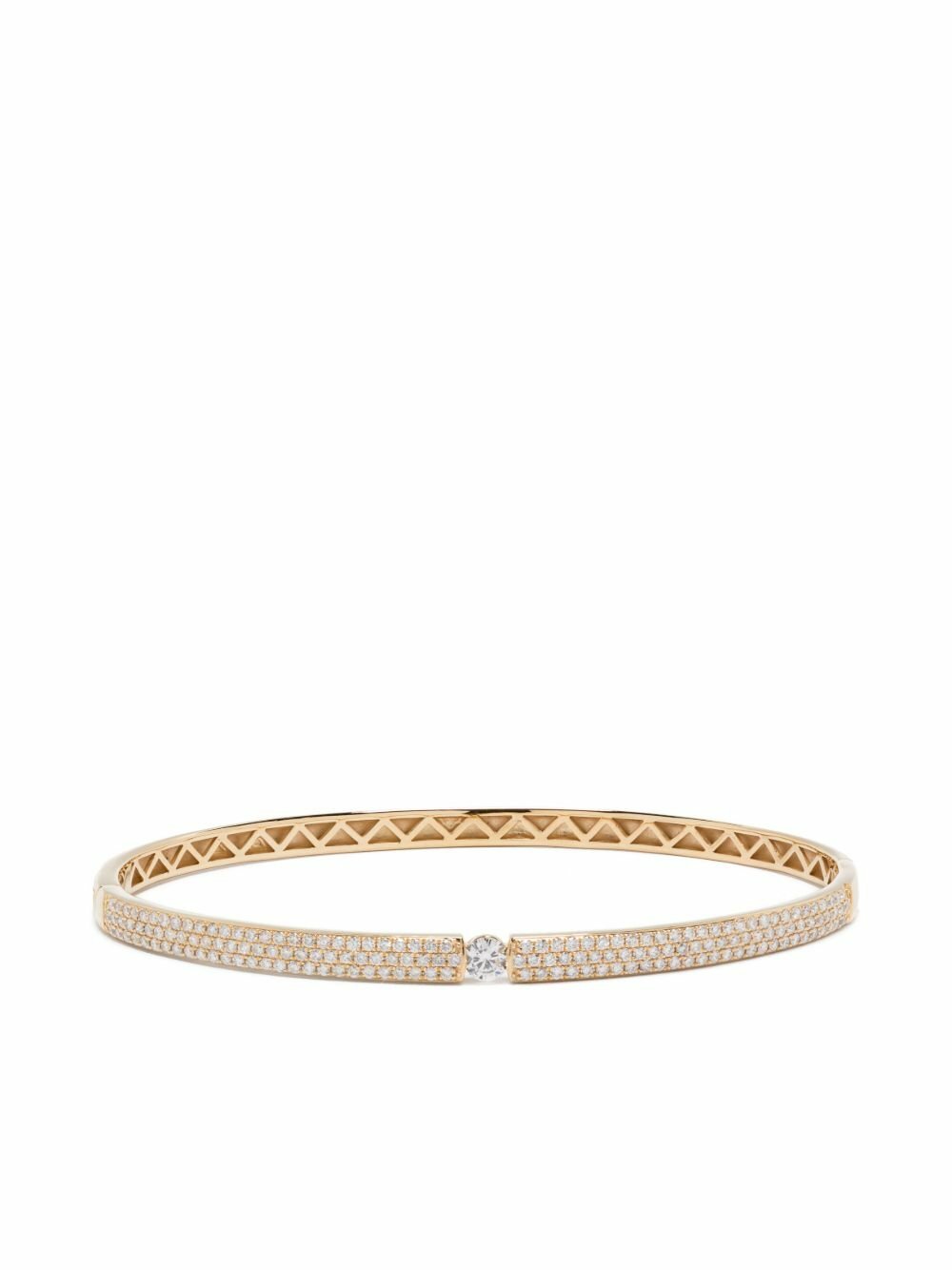 Persée 18kt Yellow Gold Zeus Diamond Bangle Bracelet