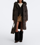 Yves Salomon Shearling and suede knee-high boots