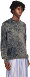 Acne Studios Navy Embroidered Sweater