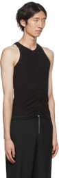 Dion Lee Black Ruched Tank Top