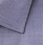 Hugo Boss - Navy Jesse Slim-Fit Jacquard-Trimmed Cotton-Poplin Shirt - Blue