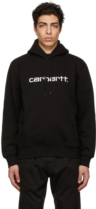 Photo: Carhartt Work In Progress Black Cotton Hoodie