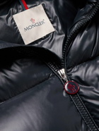 Moncler - Lunetiere Webbing-Panelled Quilted Nylon Hooded Down Jacket - Blue
