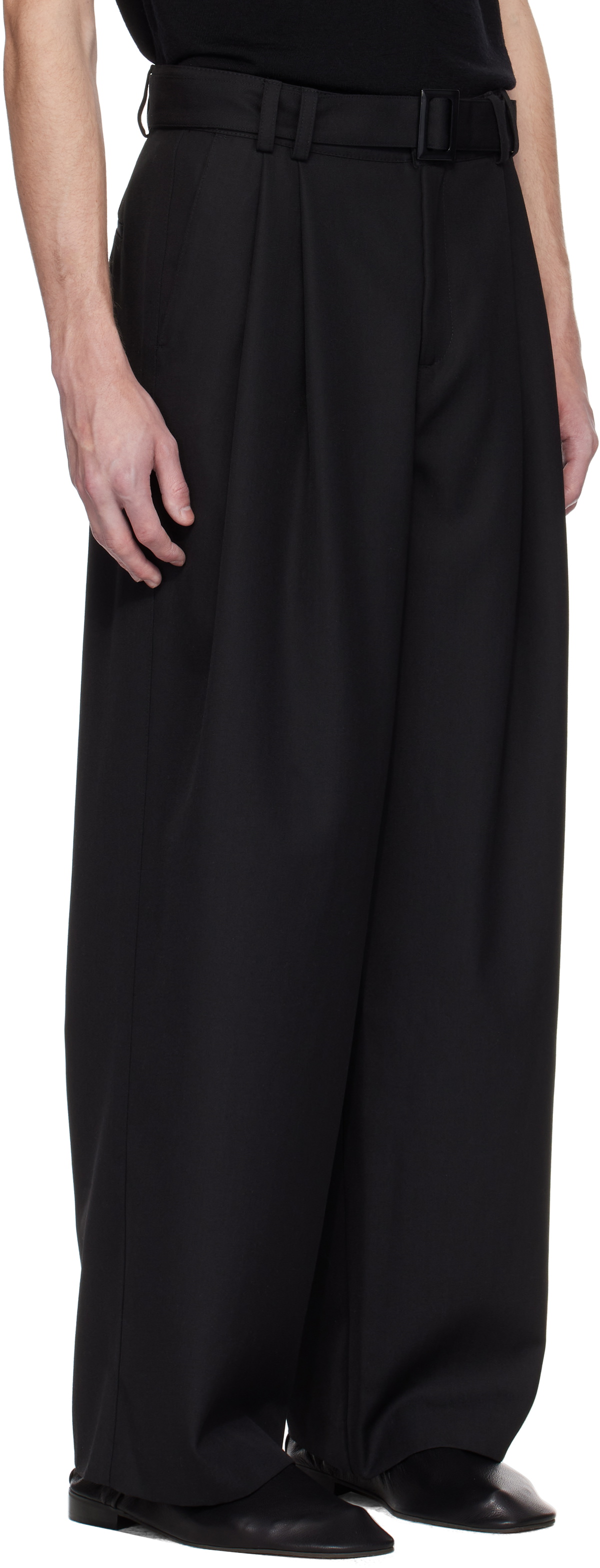 パンツ louis gabriel nouchi 19aw wool trousers LOUIS GABRIEL NOUCHI | WIDE-LEG PLEATED PANTS