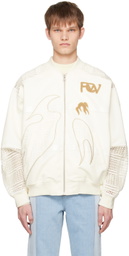 Feng Chen Wang White Phoenix Bomber Jacket