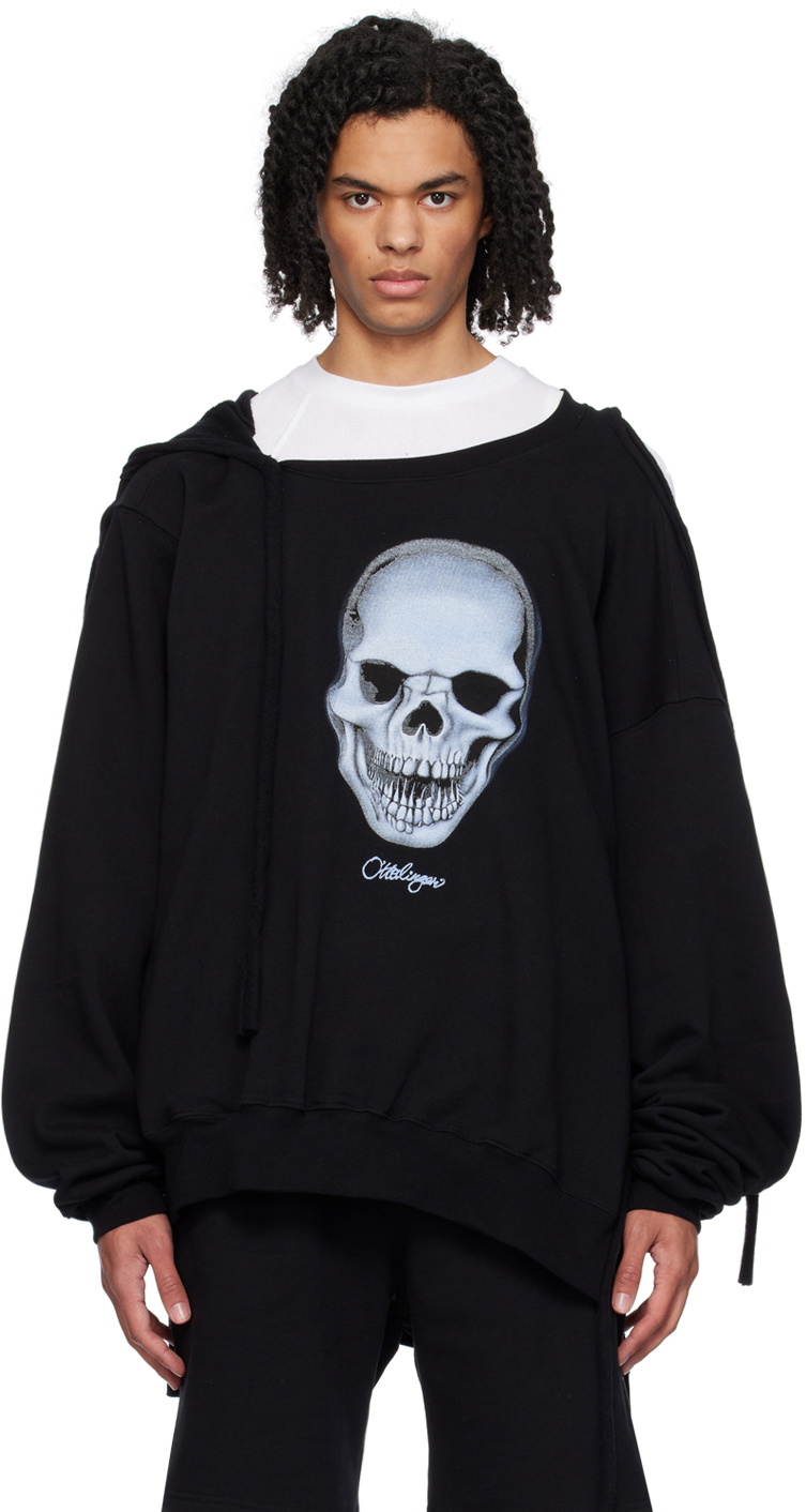 【関税込み】Ottolinger ブラック Multiline ジップフーディ Ottolinger Black Multiline Zip Hoodie Ottolinger