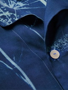 Loewe - Paula's Ibiza Leather-Trimmed Printed Woven Shirt - Blue