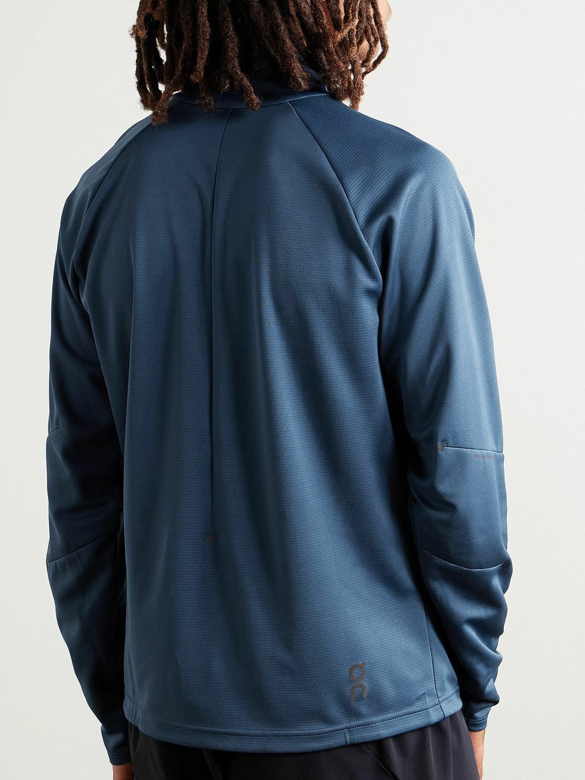 ON - Climate Recycled-Mesh and Ripstop Half-Zip Top - Blue