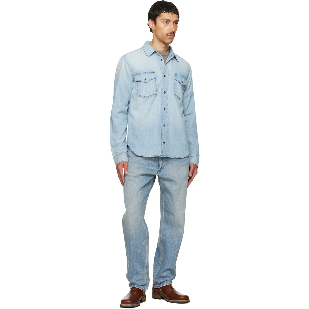 Citizens of Humanity Blue Cairo Utility Denim Shirt