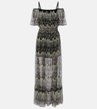 Rabanne Embellished off-shoulder gown