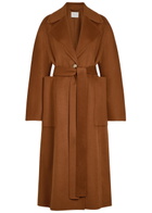 Joseph Spencer Belted Wool and Cashmere-blend Trench Coat Rust