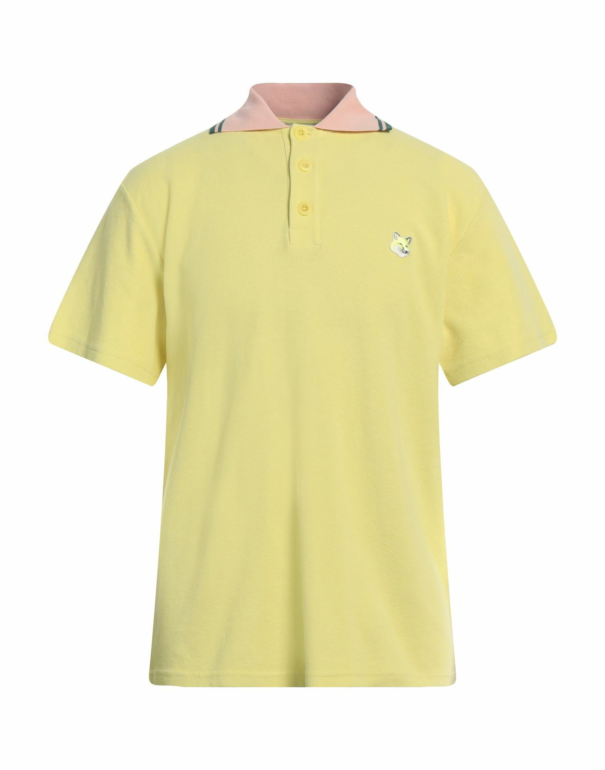 Maison Kitsuné Mens Polo shirt in Yellow