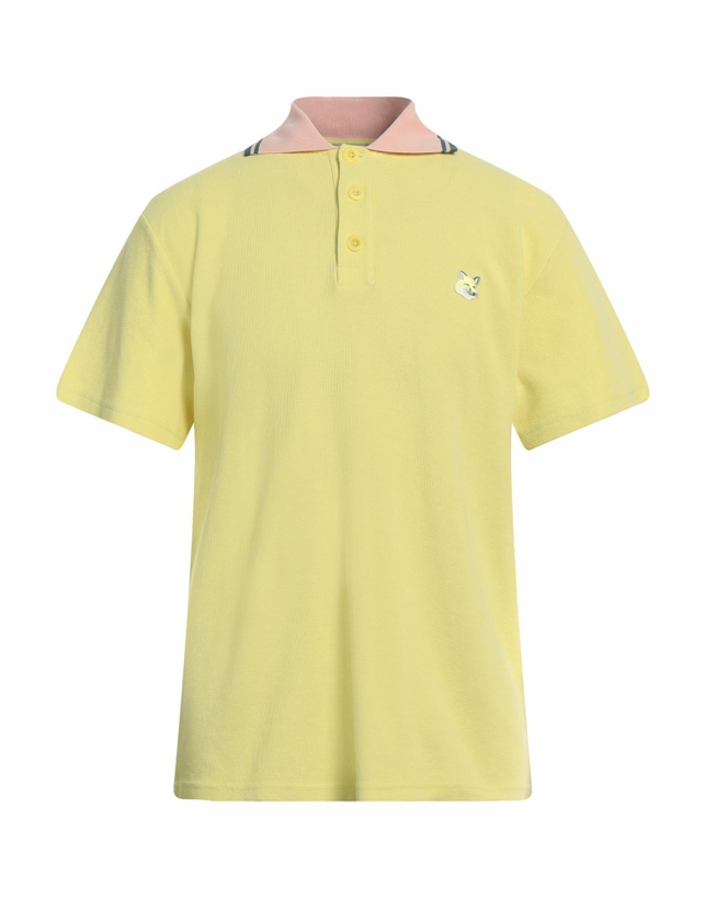 Photo: Maison Kitsuné Mens Polo shirt in Yellow