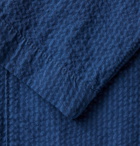 Incotex - Slim-Fit Unstructured Stretch-Cotton Seersucker Blazer - Blue
