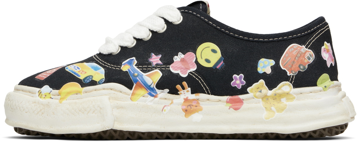 Maison MIHARA YASUHIRO Black 'Baker' OG Sole Sticker Canvas Sneakers